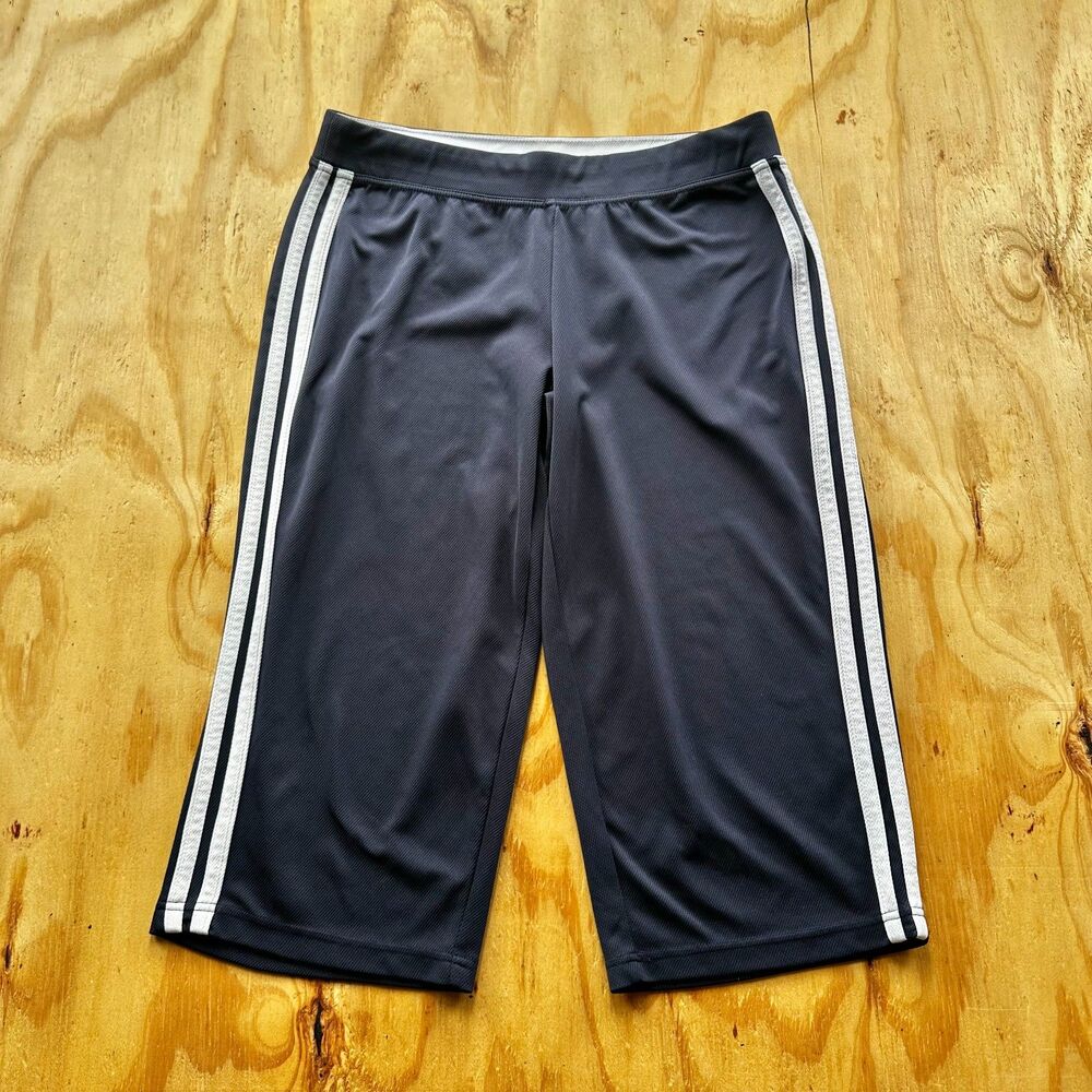 SJB Active Navy Striped Athletic Capris - Large